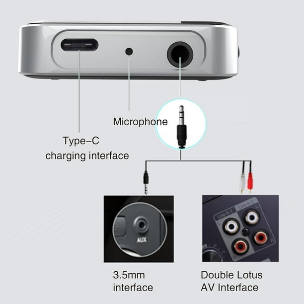 Transmisor Y Receptor Bluetooth 5.0 Adaptador de Audio Auxiliar óptico, de  10 Metros, Tiempo de Reproducción Prolongado Soledad Receptor de audio