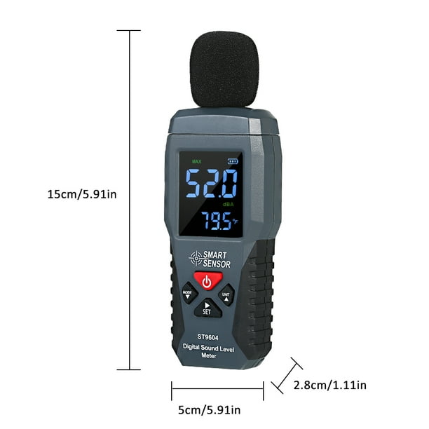 Instrumento de medición de ruido Medidor de sonido de decibelios digital  Medidor de temperatura Humedad