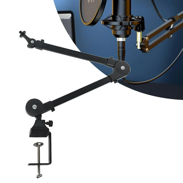 Brazo de brazo de micrófono, brazo de brazo con soporte de escritorio,  giratorio de 360°, ajustable, resistente y universal, resistente, soporte  de