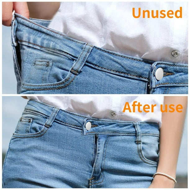 ICEYLI Botones de repuesto para jeans de 0.67 pulgadas, 12 juegos de  botones de ajuste perfecto para pantalones ajustables instantáneos, botones