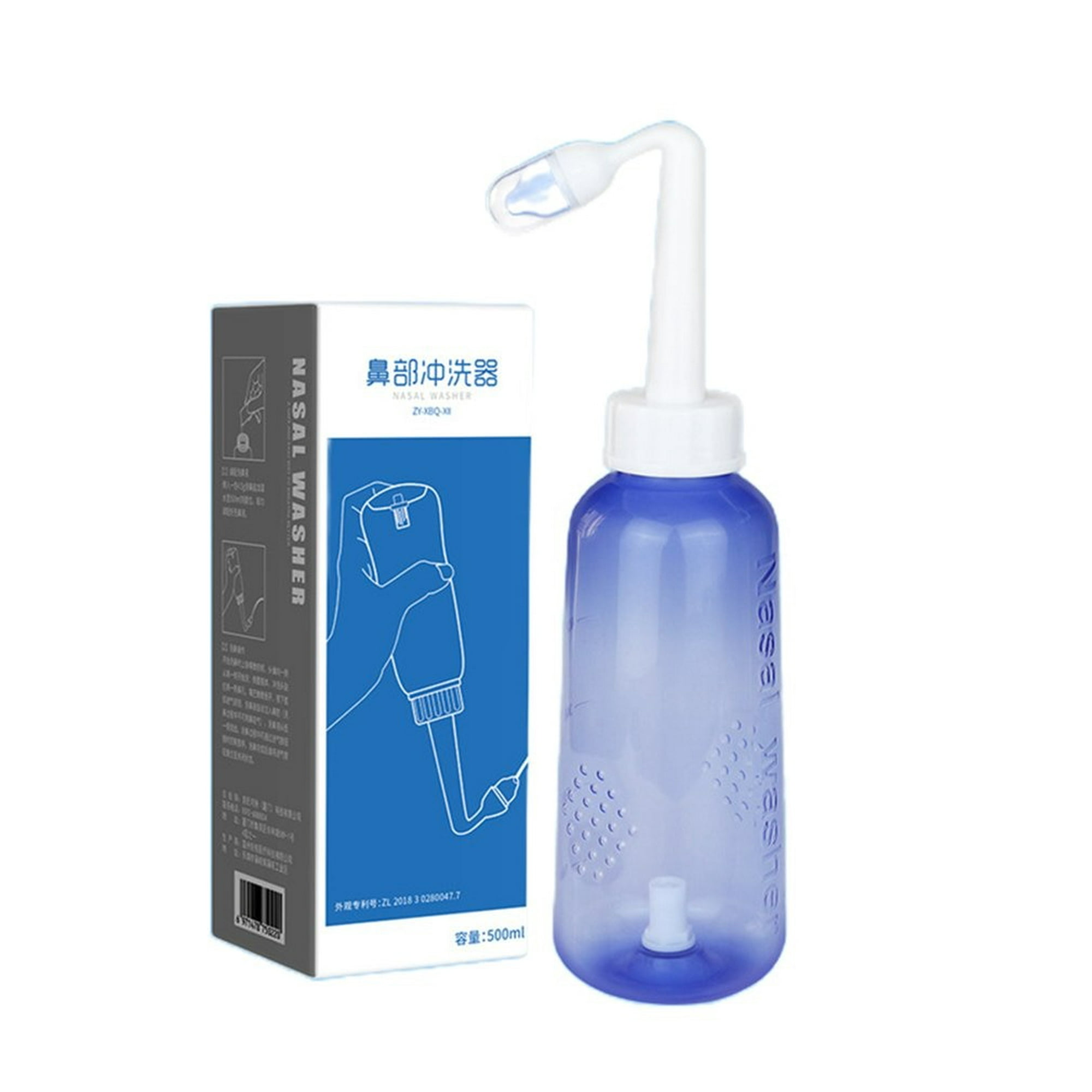 Irrigador Nasal de plástico con válvula Manual para adultos y niños,  botella de enjuague Nasal de uso doméstico, con dos boquillas, 300/500ML -  AliExpress