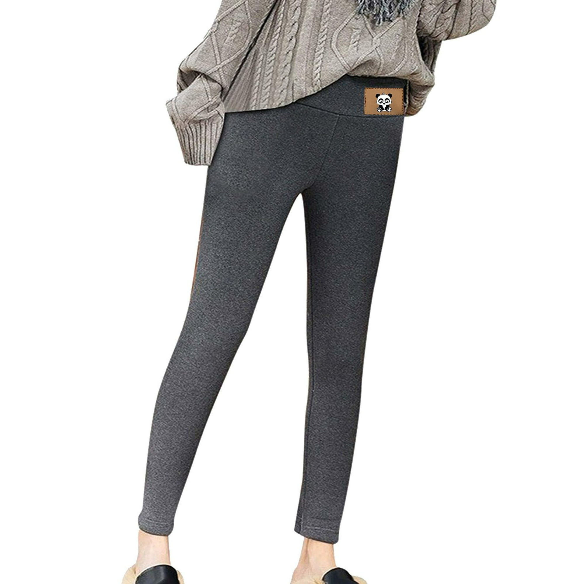 Gibobby Mallas Térmicas Afelpadas Translúcidas Leggings ajustados gruesos  de terciopelo cálidos de otoño e invierno para mujer de talla grande (Gris,  S)