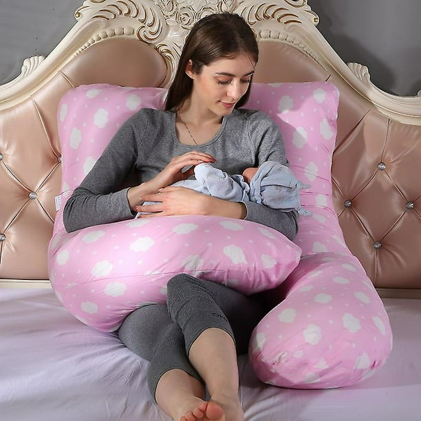Almohada de embarazo para dormir lateral Mujeres embarazadas Forma de U  Almohada de maternidad Almohada de lactancia de bebé Almohada de cintura de  embarazo
