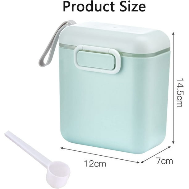 Caja de dosificación de leche en polvo, dispensadores de leche en polvo,  caja de leche en polvo para bebés, dispensador de fórmula para bebés,  contenedor de caja de leche en polvo portátil