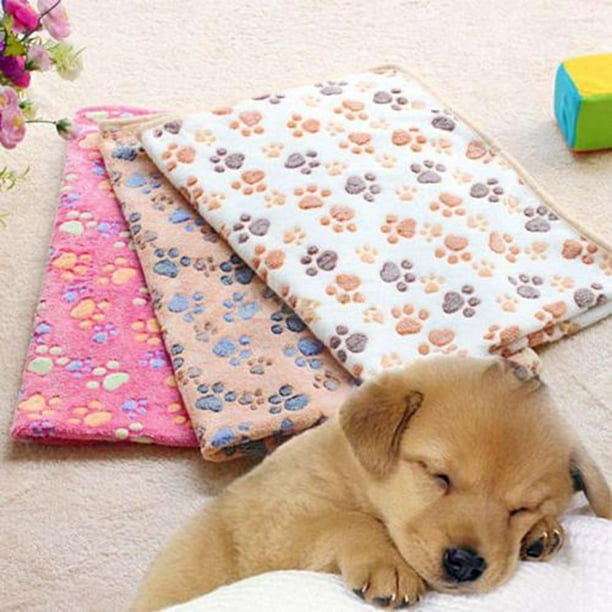Manta mixta para cachorros, almohadas para perros y gatos, mantas polares,  colchonetas para dormir para mascotas, con estampado de zarpa, suave