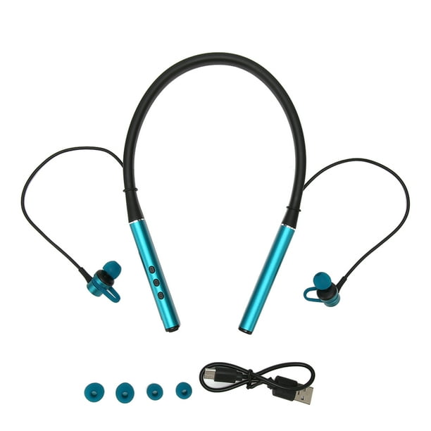 Auriculares inalámbricos Bluetooth con banda para el cuello, auriculares  deportivos con 100 horas de reproducción, cancelación de ruido, auriculares