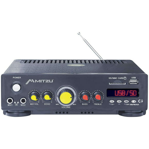 amplificador de audio 180 w pmpo mitzu pa620usb
