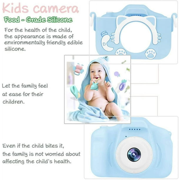 Cámara para niños y niñas, cámara selfie mejorada para niños, regalos de  cumpleaños para niñas de 3 a 9 años, cámaras de video digitales HD para  niños