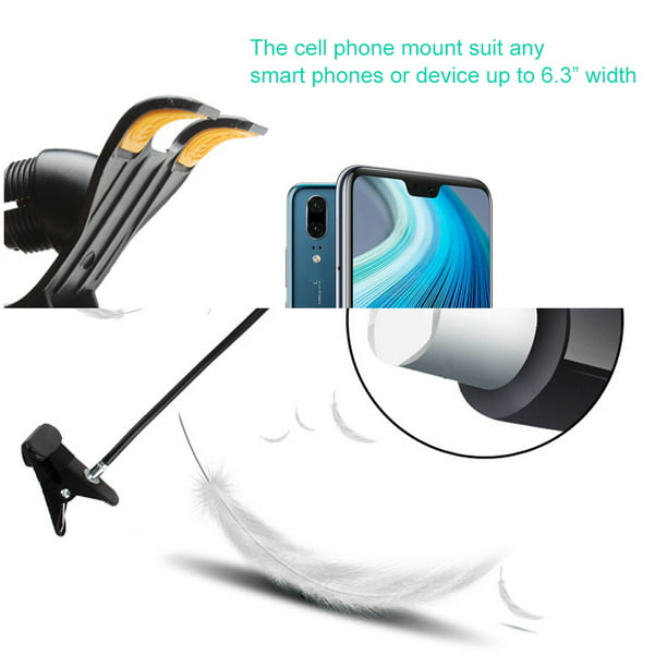 Soporte de teléfono para el cuello para cama: cuello de cisne flexible para  el cuello [uso de escritorio compatible] Soporte de teléfono móvil para