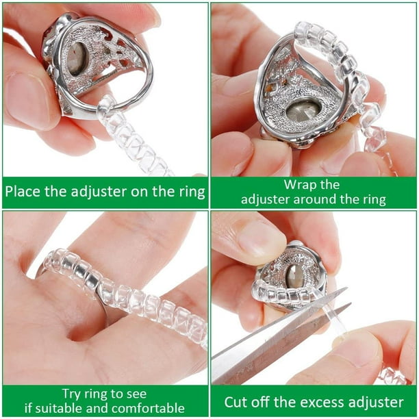 Ajustador de tamaño de anillo de 15 piezas, ajustador de tamaño de anillo  transparente (3 mm/5 mm) Ofspeizc HMHZ1314