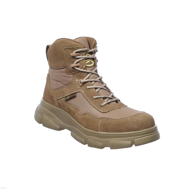 Bota Hombre Tipo Camping Gamuza Arena Suela C moda Costura Lateral