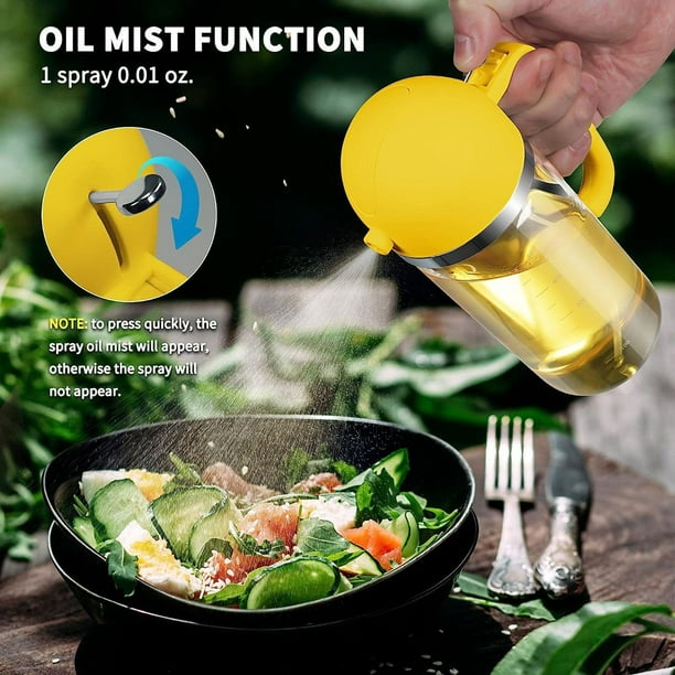 Dispensador de aceite de oliva - Dispensador de aceite y pulverizador de  aceite 2 en 1 - Pulverizador de aceite para botella de aceite para cocinar,  cocina
