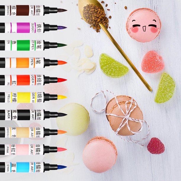 Bolígrafo Comestible 10 Colores Lápiz De Polvo Arco Iris Rotuladores  Comestibles Para Colorear Alimentos De Doble Cabeza Para hanoe3cl