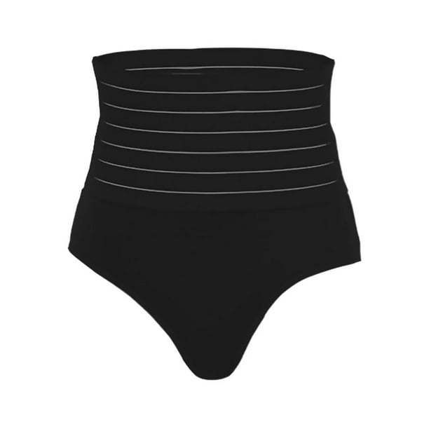 Calzones antirizos de cintura alta con control de abdomen, delgadas, sin  costuras, faja moldeadora de cintura para levantar glúteos (color negro