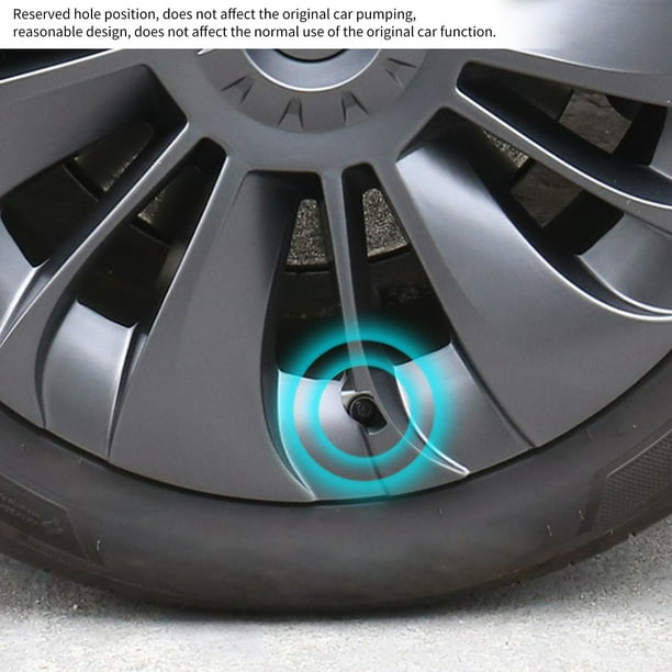 Tapacubos de coche cubiertas para ruedas rines carbon VR negro 16 paquete  de 4