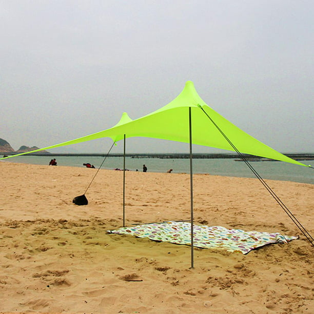 Sombrilla de Playa Grande de 2,4 m, carpa de protección solar impermeable,  portátil, para acampar