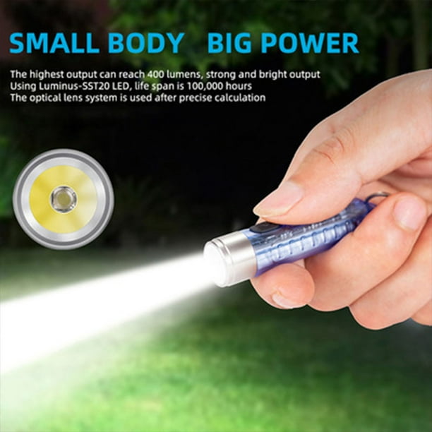 Paquete de 2 linternas LED - Luz de camping recargable por USB de alta  potencia