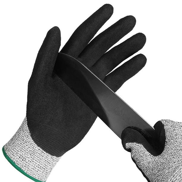 Guante anticorte, guante de protección de nivel 5 adecuado para guantes de  trabajo para ostras, corte de carne, jardinería y tallado Ormromra XZB-0081