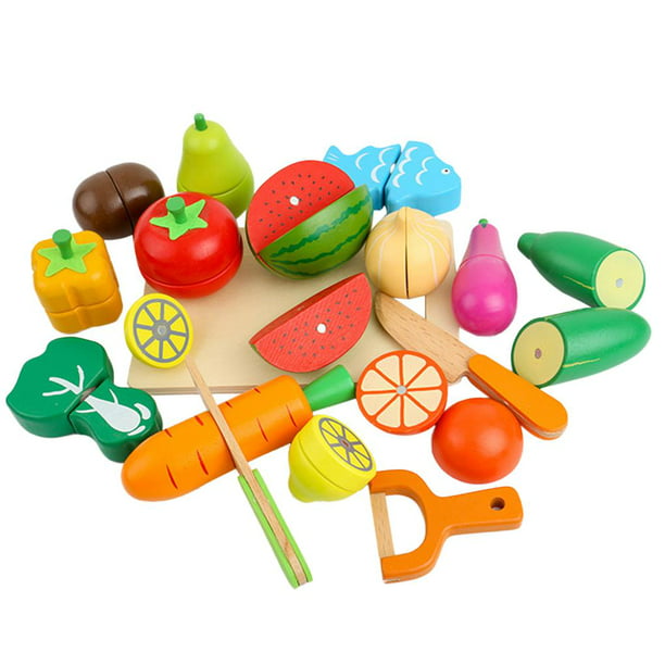 Tholdsy 17 Uds. Juguete para cortar frutas para niños, juguete para jugar a  las casitas, cortar frutas, verduras de plástico, comida, juguetes de  Juegos de imaginación Tholdsy FN000052-00B