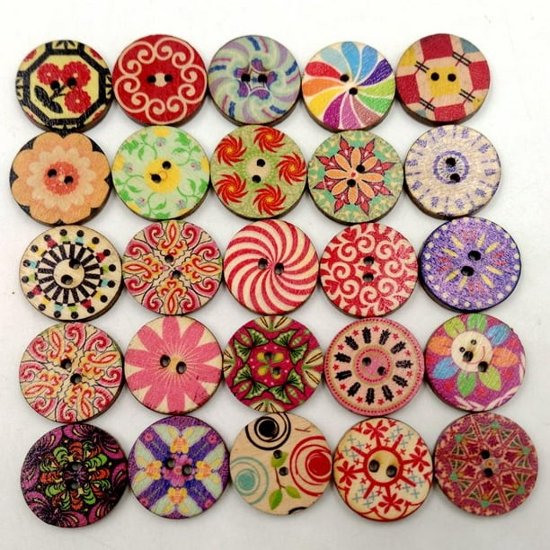 Botones De Diy Botones Decorativos Para La Fabricación De Cuna Suministros  De Artesanía BLESIY Botones de madera de costura