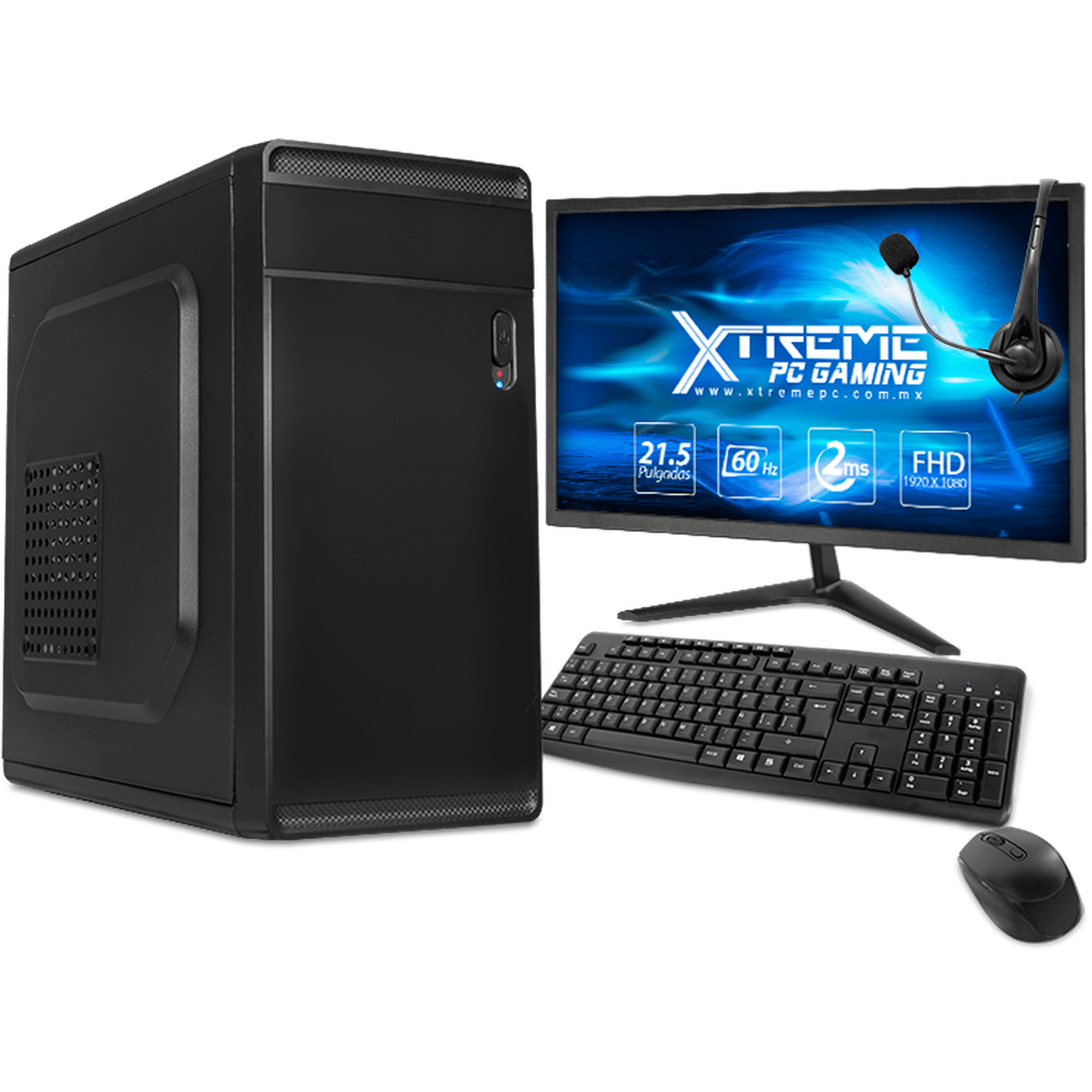Xtreme PC Computadora Intel Quad Core 8GB 1TB Monitor 21.5 WIFI Xtreme