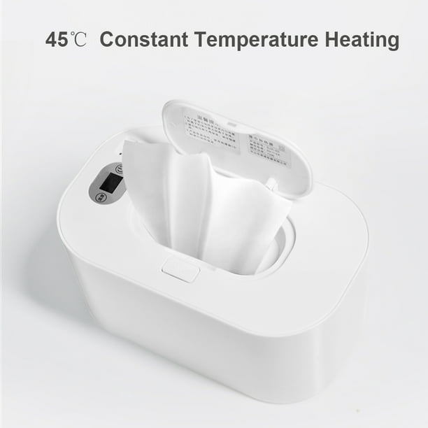 Calentador de toallitas Calentador de toallitas húmedas para bebés con  pantalla digital Dispensador de toallitas húmedas para bebés de gran  capacidad Alimentado por USB, calentamiento a temperatura co Meterk  Calentador de toallitas
