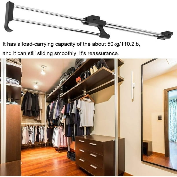 Barra extensible resistente para colgar armario, barra extraíble para  colgar ropa, organizador de armario que ahorra espacio (9.8 pulgadas)