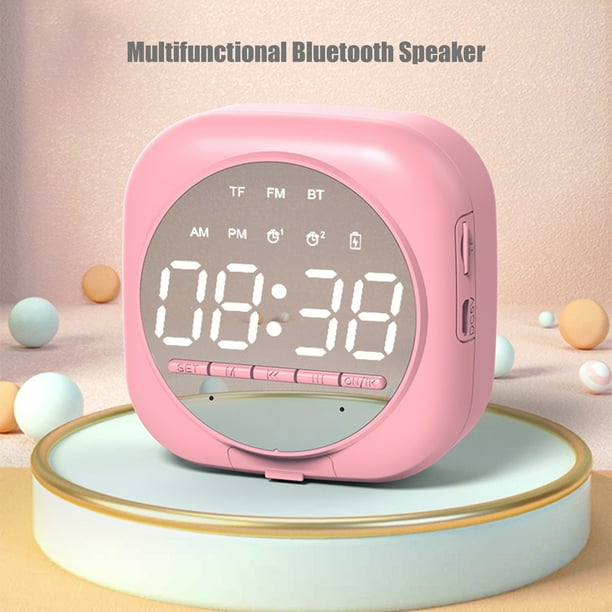 Altavoz Bluetooth Reloj Despertador Digital Led Reproductor Musica  Inalambrico