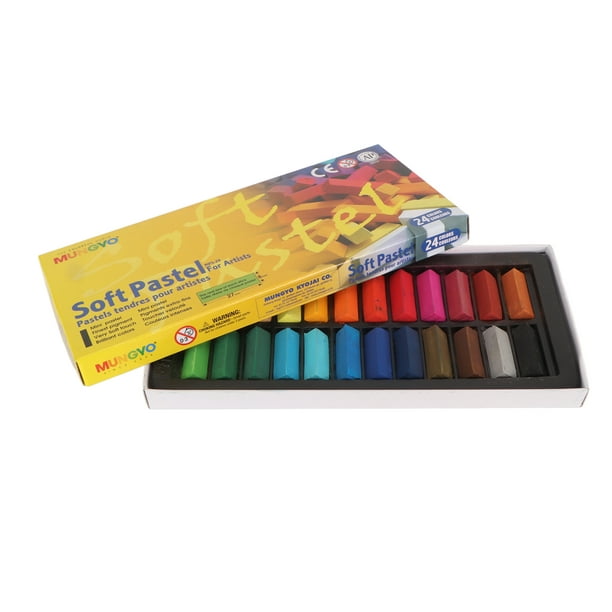 Pasteles suaves colores intensos 24 colores portátiles fáciles de mezclar  juego de varillas de colores pastel suaves que no destiñen para pintar