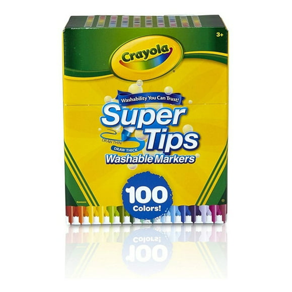 100 plumones super tips crayola lavables crayola 58100