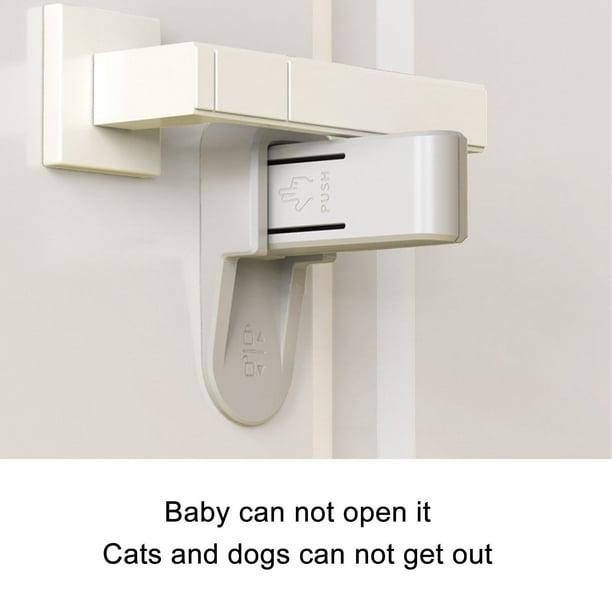 Cerradura de seguridad para bebés con palanca de puerta, evita que los  niños pequeños abran puertas con una cerradura de manija de puerta a prueba  de