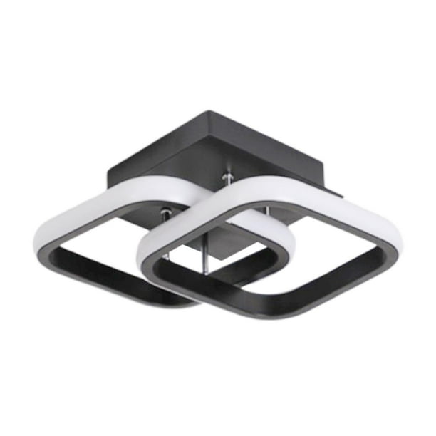 Luz de techo Led, luces de techo de sala de estar, luces decorativas de  techo, luces de decoración de restaurante de tienda de , Negro 24x20x12,5cm