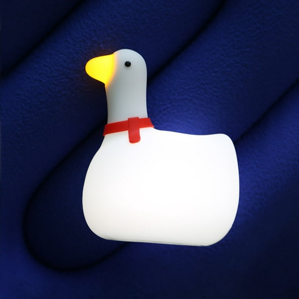 Linda luz nocturna de pato de ganso, lámpara de guardería recargable por  USB con luces blancas portátiles de silicona suave, luz de guardería,  regalos de cumpleaños de vacaciones JAMW Sencillez