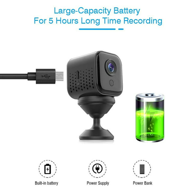 Mini WiFi Camara Vigilancia Inalambrica Espia Oculta USB 1080P Video Con  Audio