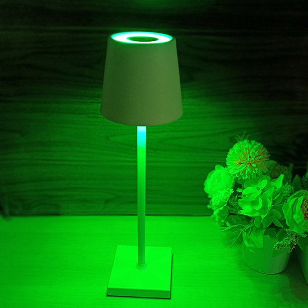 MINI LAMPARA DE MESA LED EFECTO CRISTAL CON BATERIA LUZ FRIA