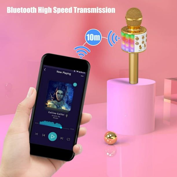  Ankuka - Micrófono para karaoke con Bluetooth, 3 en 1,  parlante, multifuncional, inalámbrico, para iPhone, Android, portátil para  karaoke, casa, fiesta : Instrumentos Musicales