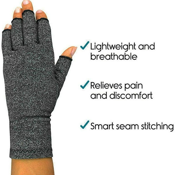 Guantes de compresión para artritis para mujeres y hombres, guantes sin  dedos