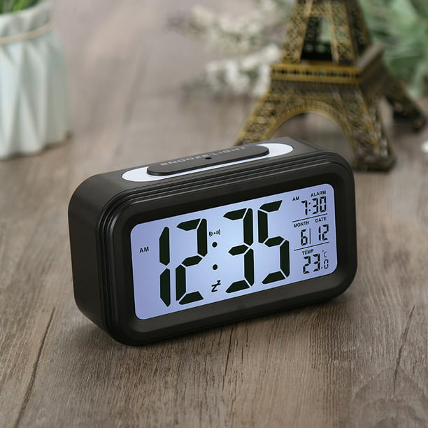 Reloj despertador digital Reloj despertador matutino, reloj despertador  digital silencioso con pilas Rojo Verde