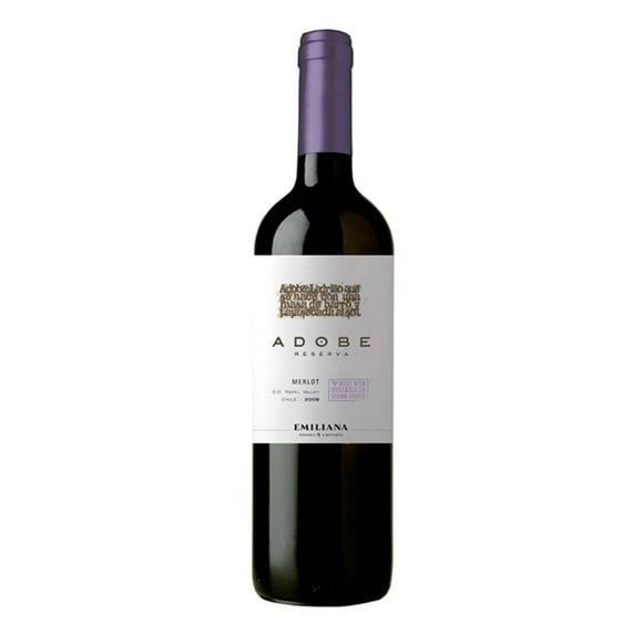 pack de 4 vino tinto adobe reserva merlot organico 750 ml adobe reserva merlot organico