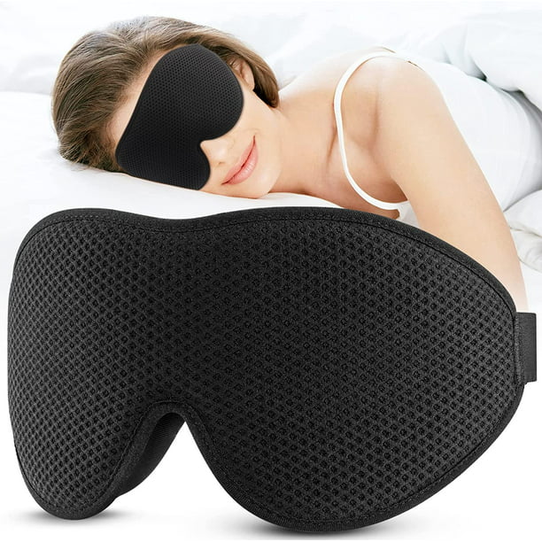 2 piezas de antifaz para dormir con los ojos vendados divertidos para  mujeres, hombres y niños, antifaz para dormir 100% opaco con correa  ajustable