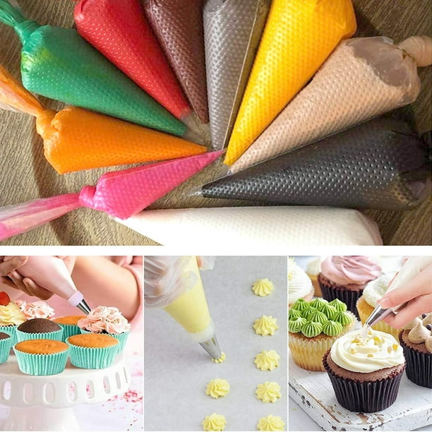 100 mangas pasteleras desechables, profesionales desechables, bolsas de  pastelería para decorar pasteles o tartas : : Hogar y cocina