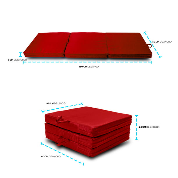 lado va a decidir Finanzas Colchoneta Plegable Multiusos Impermeable Color Roja Puff MX Nylon Rojo |  Walmart en línea