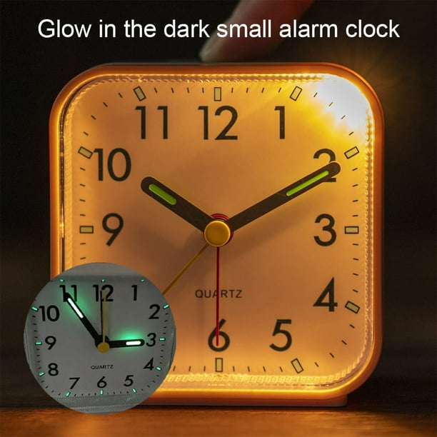 Reloj despertador analogico silencioso sin tic tac a pilas Pequeno