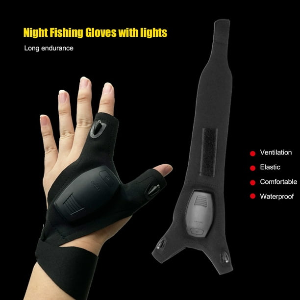 3 guantes LED antorcha guantes pesca, guantes LED sin dedos