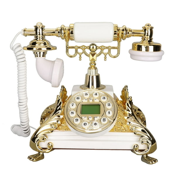 Teléfono de estilo antiguo vintage, teléfono antiguo retro, teléfono  antiguo con botón de pantalla LCD, pantalla de calendario de fecha,  adecuado para