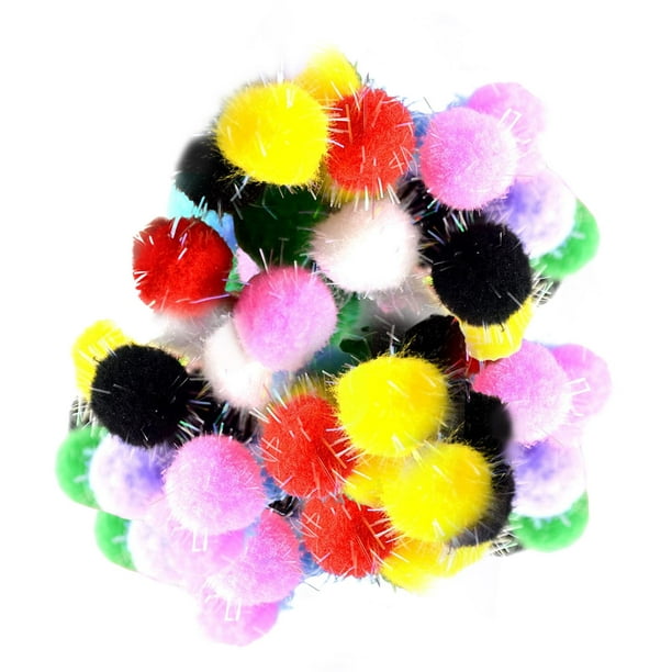 Pompones Multicolores Brillantes De Diferentes Tamaños Para Hacer