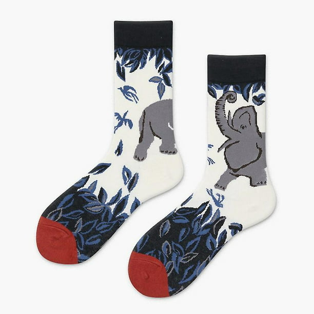 de algodón a la moda para hombre y mujer, calcetines para parejas de tubo medio Floral con personalidad Vintage XianweiShao 9024715292025 | Walmart en línea