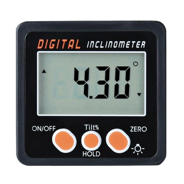 Inclinómetro de buscador de ángulo de transportador digital magnética  naranja naranja Sunnimix Inclinómetro digital