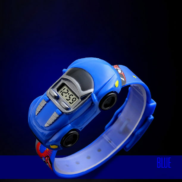 Reloj digital para niños Reloj de pulsera deportivo para niños con forma de  coche de dibujos animados con reloj de pulsera electrónico con esfera  desmontable Inevent EL4545-02