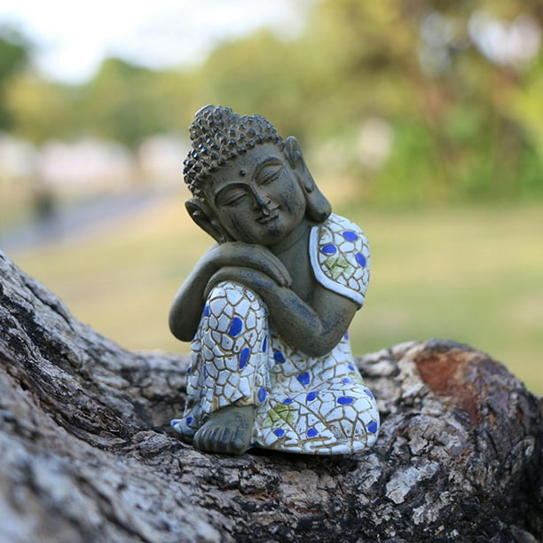 Estatua de Buda - Escritorio de jardín de escultura de resina de adorno de  decoración